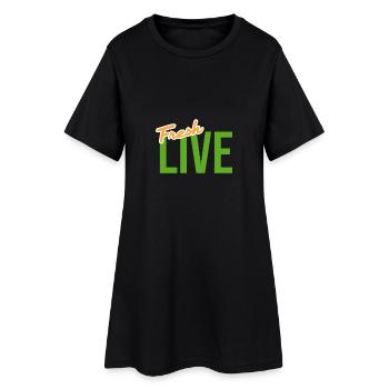 Fresh live - Women’s T-Shirt Dress - black - Front
