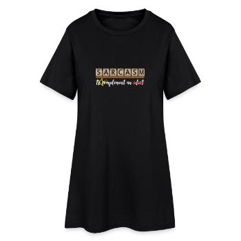 Sarcasme - compliment - Robe T-shirt Femme - noir - Devant
