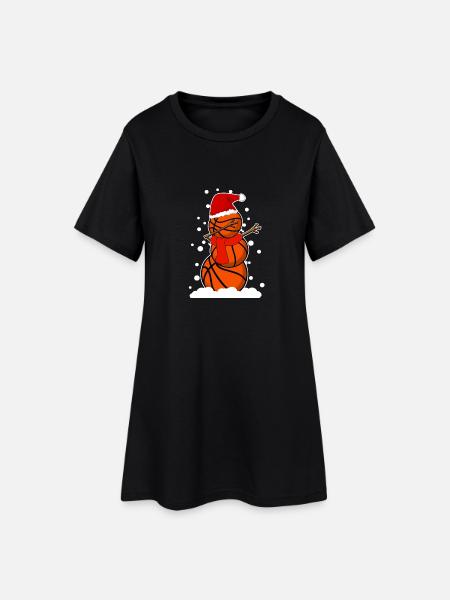 Dab Dabbing de basket-ball idée de cadeau de Noël - Robe T-shirt Femme - noir