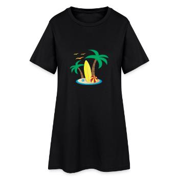 Holiday Island Design - Robe T-shirt Femme - noir - Devant