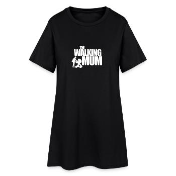 La maman qui marche - Robe T-shirt Femme - noir - Devant