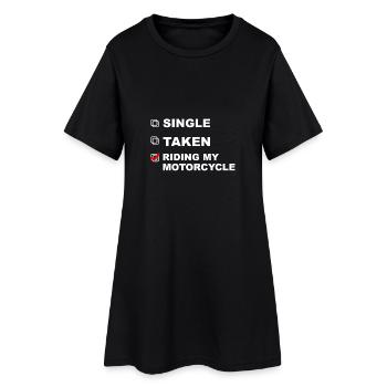 Célibataire, pardon, moto! - Cadeau - Robe T-shirt Femme - noir - Devant