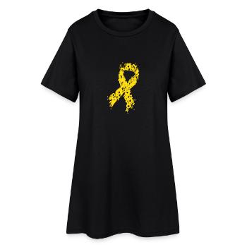 Thé jaune bonecancer - Robe T-shirt Femme - noir - Devant