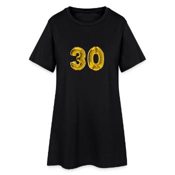 30 years - Women’s T-Shirt Dress - black - Front