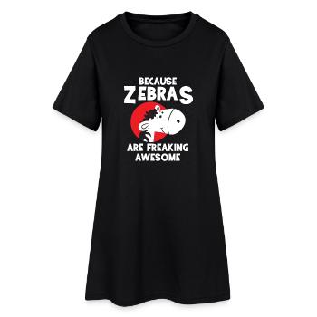 Zebra - Zèbres - Zebrafan - Cadeau - Génial - Robe T-shirt Femme - noir - Devant