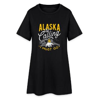 L'Alaska appelle je dois aller - USA Vacation - Robe T-shirt Femme - noir - Devant