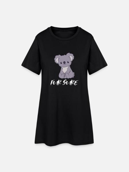 Koala - Koalas - T-shirt Koala - Pour sûr - Robe T-shirt Femme - noir