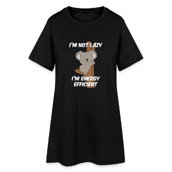 Koala - Koalas - T-shirt Koala - Lazybear - Lazy - Robe T-shirt Femme - noir - Devant
