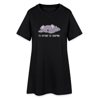 Koala - Koalas - Koala T-Shirt - Dormir - Robe T-shirt Femme - noir - Devant