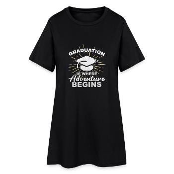 Remise des diplômes cadeau sympa - Robe T-shirt Femme - noir - Devant