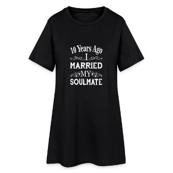 Anniversaire de mariage 10 ans de l’amour de l’âme-sœur - Robe T-shirt Femme - noir - Devant