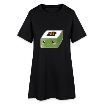 Square sushi - Women’s T-Shirt Dress - black - Front