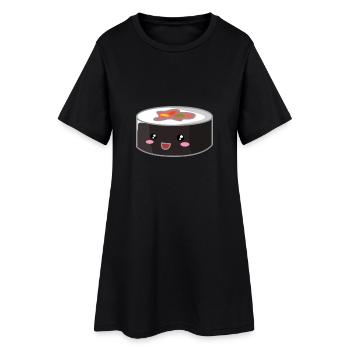 Sushi Roll / Riz / Japon - Robe T-shirt Femme - noir - Devant