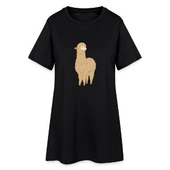 Alpagas - Robe T-shirt Femme - noir - Devant