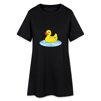 badeente - Robe T-shirt Femme - noir - Devant