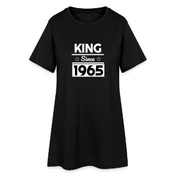 Né en 1965 - Robe T-shirt Femme - noir - Devant