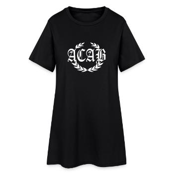 ACAB Hooligan Lorbeerkranz Skinhead Punks - Frauen T-Shirt-Kleid - Schwarz - Vorne