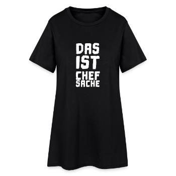 Chefsache - Chef Sache Cooler Spruch Boss Lustig - Frauen T-Shirt-Kleid - Schwarz - Vorne