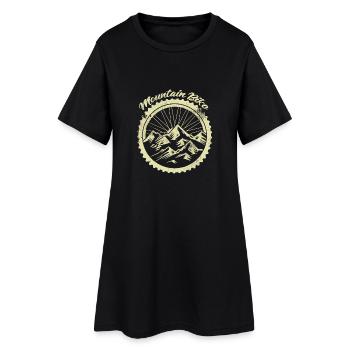 VTT vélo descente terre saleté - Robe T-shirt Femme - noir - Devant