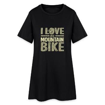 J'aime mon vélo de cadeau de vélo de montagne - Robe T-shirt Femme - noir - Devant