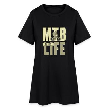 Mountain bike est ma roue cadeau de la vie - Robe T-shirt Femme - noir - Devant