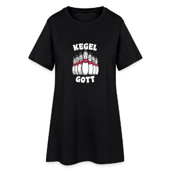 Kegel Gott - Frauen T-Shirt-Kleid - Schwarz - Vorne