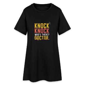 Rescue Service Gift Knock Knock Doctor - Women’s T-Shirt Dress - black - Front