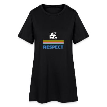 Respecter l'homme dans la camionnette de glace - Robe T-shirt Femme - noir - Devant