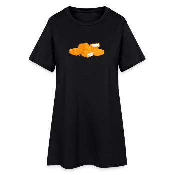 Chicken Nuggets Chicken Nuggs Fast Food Hunger - Women’s T-Shirt Dress - black - Front