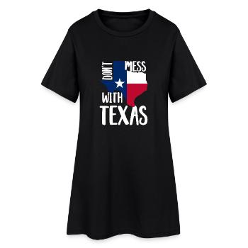 Cadeau cool carte Texas - Robe T-shirt Femme - noir - Devant