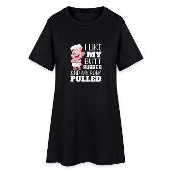BBQ Grillmeister Grillparty - Frauen T-Shirt-Kleid - Schwarz - Vorne