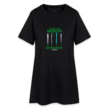 Cool Programmer Shirt Choose Your Weapon C ++ Java - Women’s T-Shirt Dress - black - Front
