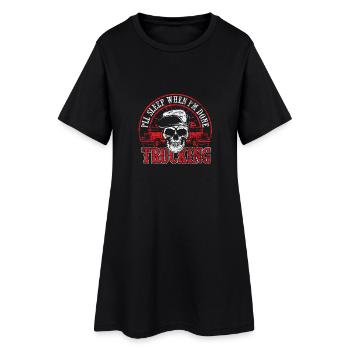 Chauffeur routier - Robe T-shirt Femme - noir - Devant