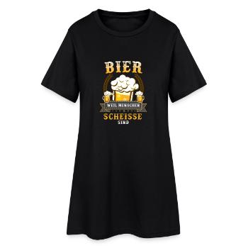 Bier lustig Männerabend saufen Geschenk Geburtstag - Frauen T-Shirt-Kleid - Schwarz - Vorne