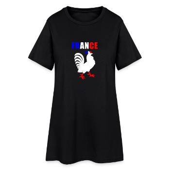 France Soccer Maillot Français Rooster - Robe T-shirt Femme - noir - Devant