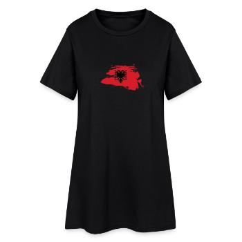 T-shirt albanais de cadeau d'aigle d'albanais - Robe T-shirt Femme - noir - Devant