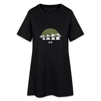 Chemise de bonsaï - Robe T-shirt Femme - noir - Devant