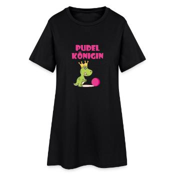 T-shirt de reine de caniche de caniche de reine de caniche - Robe T-shirt Femme - noir - Devant