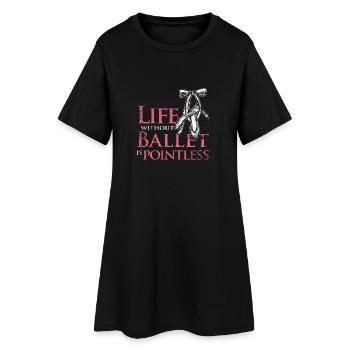 ballet - Robe T-shirt Femme - noir - Devant