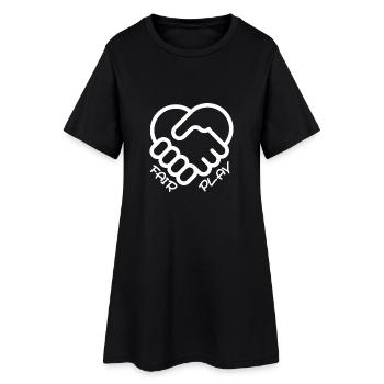Main de coeur fair-play sport - Robe T-shirt Femme - noir - Devant
