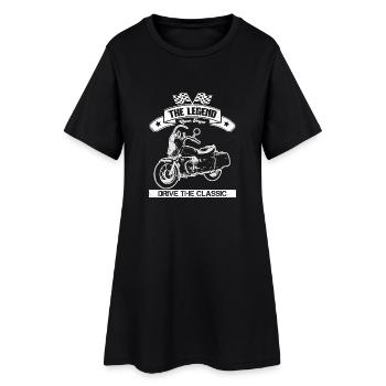 Guzzi Shirt Moto Motorrad California Biker T-Shirt - Frauen T-Shirt-Kleid - Schwarz - Vorne