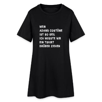 Carnival costume naked is  Adam's costume - Women’s T-Shirt Dress - black - Front