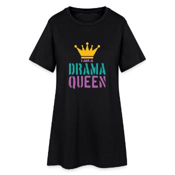 Drama Queen saying - Women’s T-Shirt Dress - black - Front
