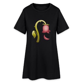 Smiley Flower - Robe T-shirt Femme - noir - Devant