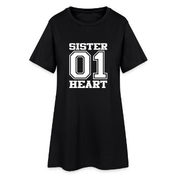 sister 01 weisspng - Frauen T-Shirt-Kleid - Schwarz - Vorne