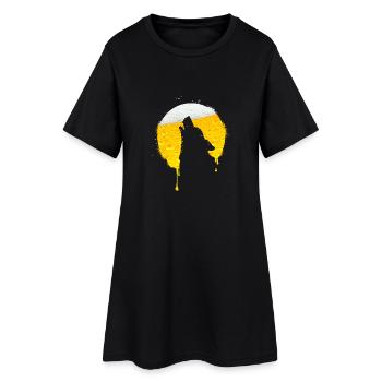 Heulender Wolf Bier JGA Bachelor Party - Frauen T-Shirt-Kleid - Schwarz - Vorne