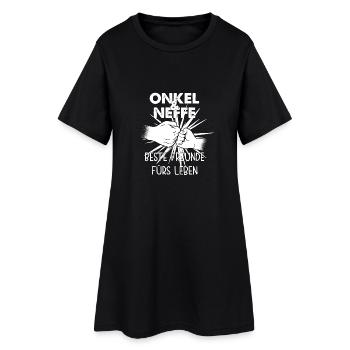 Onkel & Neffe Beste Freunde fürs Leben Partnerlook - Frauen T-Shirt-Kleid - Schwarz - Vorne