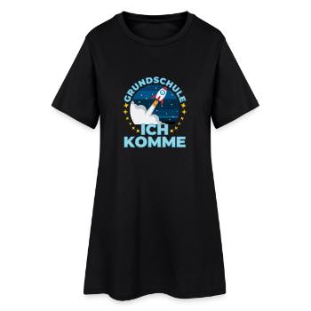 Einschulung 2021 Einschulungsgeschenk - Frauen T-Shirt-Kleid - Schwarz - Vorne