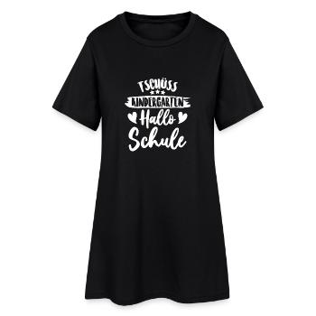 Tschüss Kindergarten - Frauen T-Shirt-Kleid - Schwarz - Vorne