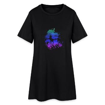 chiens chiens - Robe T-shirt Femme - noir - Devant